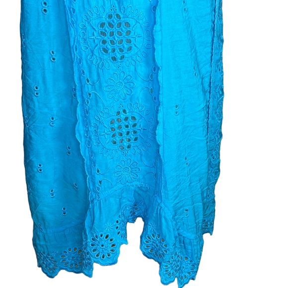 V Cristina Sleeveless Eyelet Bamboo Blend Tunic With Scalloped Hem Medium - Picture 11 of 15